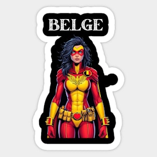 Belgian Superhero: 80's Female Cosmic Comic Book Hero Sticker